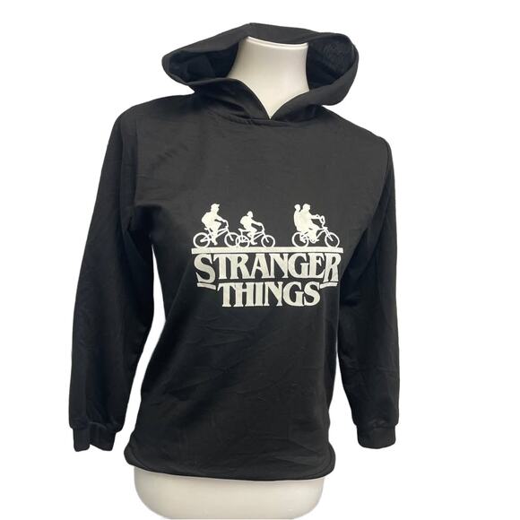 Stranger Things Womens Small Boys on Bicycles Long Sleeve Lightweight Hoodie - Picture 1 of 4